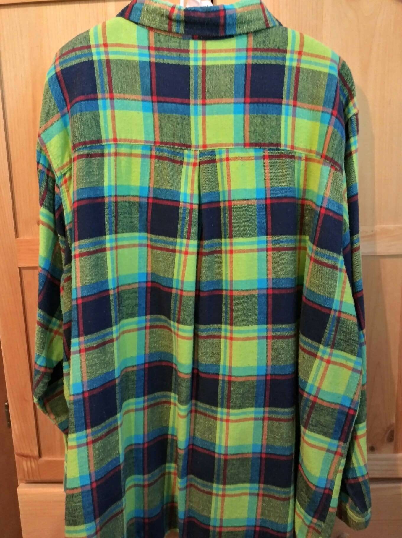 Flannel shirt bright and fun. Basic Instinct vintage 80s.