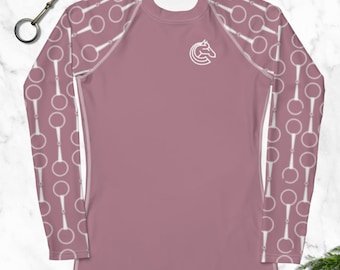 Women's Horse Riding Shirt, Equestrian Base Layer, Equestrian Sun Shirt, Schooling Shirt, Ocala Pink