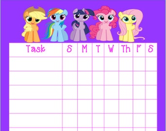 Free Printable My Little Pony Reward Chart