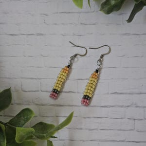 Beaded Pencil Earrings