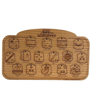 VINTAGE Walkabout Therapeutic Expeditions Wood Plaque Wilderness Token Chart TTI Survivor Memorabilia Early 2000s Utah