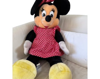 Vintage 1992 Disney Minnie Mouse Plush 30" Disneyland Korea Tag WDW 90s JUMBO