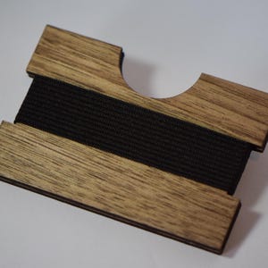 Porta carte di credito in legno fatto a mano, porta carte sottile e minimalista in impiallacciatura di noce, portafoglio sottile per carte, porta carte minimalista, custodia in legno naturale