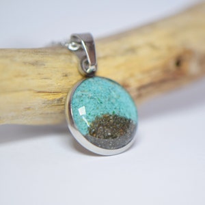 Sand Necklace Statement Necklace Sand jewelry Stainless steel Pendant Necklace Resin jewelry Beach Sand Necklace Beach Lovers Gift