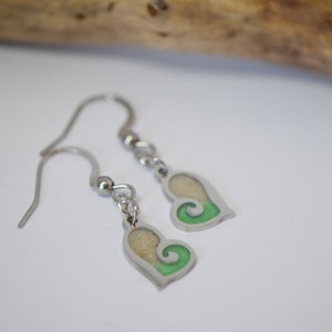 Sand Resin Earrings Ocean Resin Earrings Heart Earrings Ocean Earrings Beach Earrings Beach Jewelry Wedding Jewelry Bridal Jewelry
