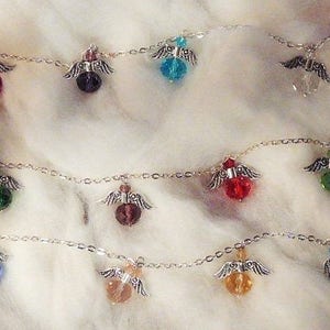 Birthstone, Angel Charm, Personalized Jewelry, Angel Pendant, Birth Jewelry, Personalized Jewelry, Angels, Angels Gifts