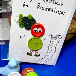 Handmade Cards 5x7 Blank Button Art