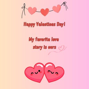 Meine Lieblingsliebe Geschichte ist unsere, PNG Valentinstag Karte, herunterladbare Druckdatei, ideal für Freundin oder Freund