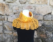 Mustard cowl Winter scarf Yellow Neck warmer snood shoulder knitted neck warmer grey black green purple pink Alpaca Wool COLORS Drops Lilith