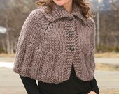 Winter capelet wool capelet knitted capelet handknit poncho winter poncho women poncho black orange red cape short poncho alpaca Lilith