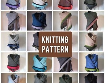 Outlander Shawl PATTERN Claire shawl knitting pattern outlander inspired shawl TUTORIEL sontag stripe wool alpaca medieval Lilith