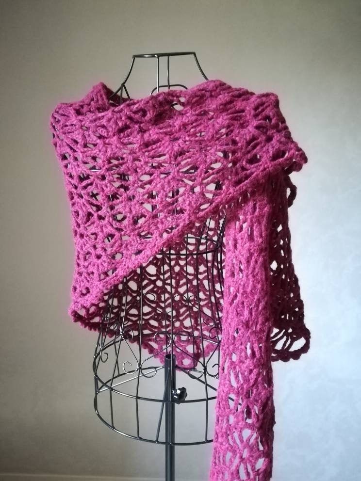 Red shawl Bordeaux shawl winter shawl knitted shawl wool shawl crochet wrap handmade shawl alpaca merino shawl black shawl cheche red Lilith