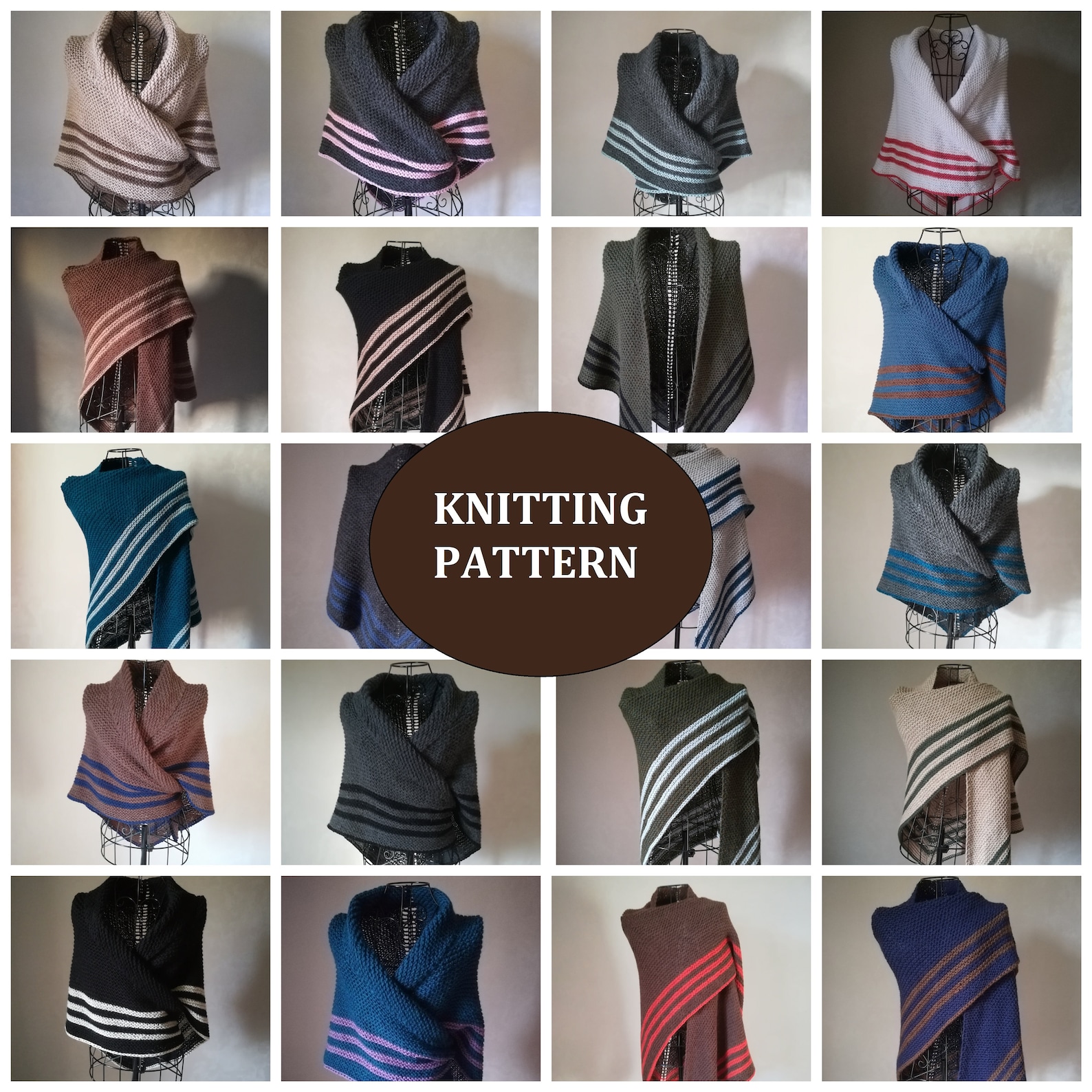 Outlander Shawl Tutoriel PATTERN Claire Chale Knitting Francais French ...