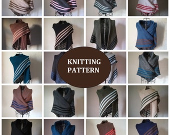 Outlander Shawl Tutoriel PATTERN Claire Chale knitting  Francais French English Anglais tricot sontag winter brown black stripes wool Lilith