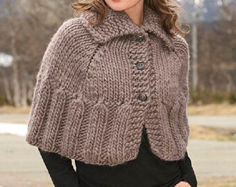 Winter Capelet Wool Capelet Knitted Capelet Handknit Poncho
