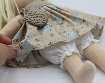 Puppenkleid mit Unterhose für Puppen ca. 25-30 cm groß
