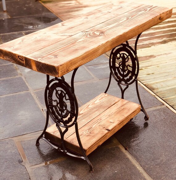 Singer Table Cast Iron Table Hallway Table Singer Sewing Etsy