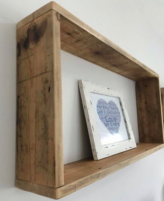 Box Shelves Box Shelving Reclaimed Wood Shelving Unique Etsy