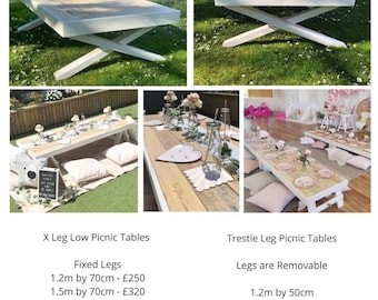 Low level trestle sale table