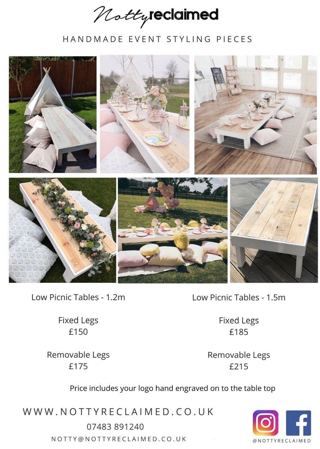 Low level trestle sale table