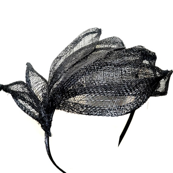 Wedding Fascinator Black Cocktails Hats For Short Hair Etsy