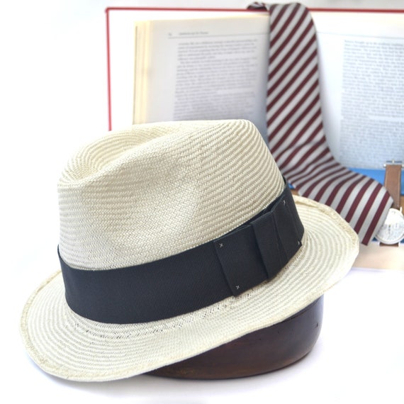 mens small brim straw hats