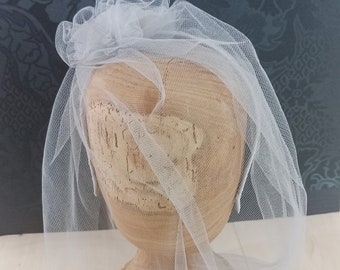 Gray veil for bride, bridesmaid, formal gala and themed party