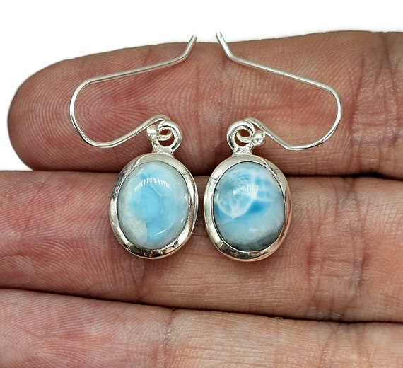 Larimar Turtle Post Stud Earrings Sterling Silver Atlantis Stone Larimar Turtle Post Stud Earrings Sterling Silver Atlantis Stone