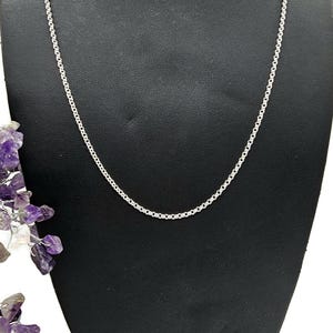 Cadena de plata de ley de 55 cm, cadena de eslabones Belcher, cadena Rolo, plata de ley 925, collar de plata, colgantes, cadena unisex, cadena para mujer