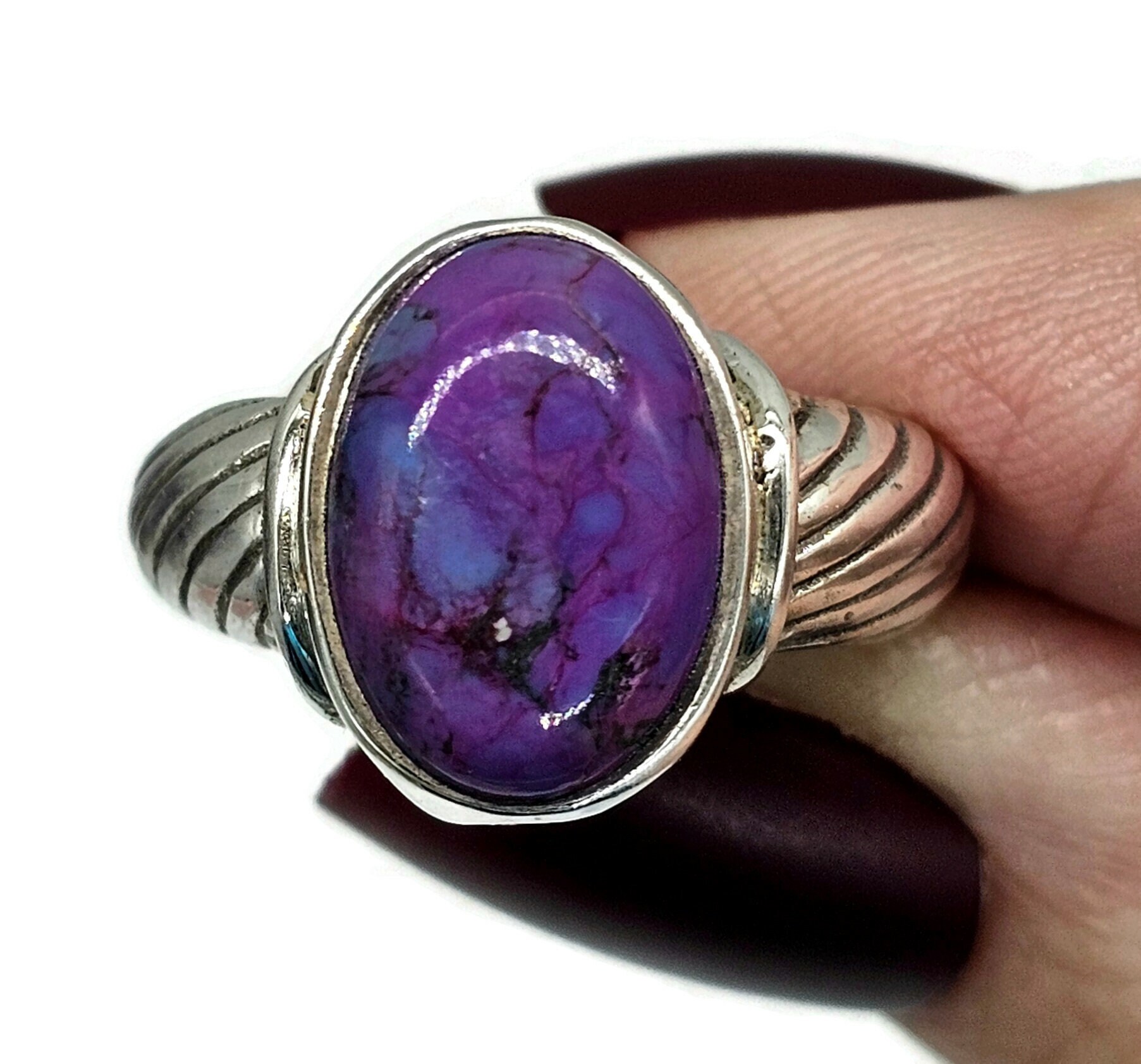 Bague turquoise naturelle - pierre de protection - bijoux