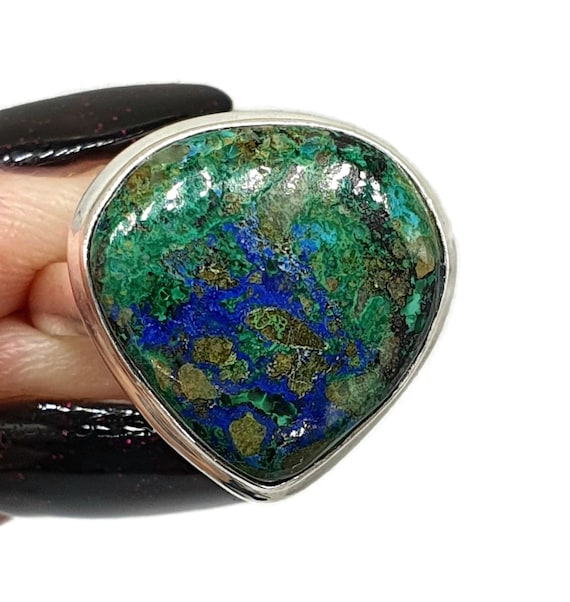 Azureite Malachite Filigree Necklace Sterling Silver Azureite Malachite Filigree Necklace Sterling Silver