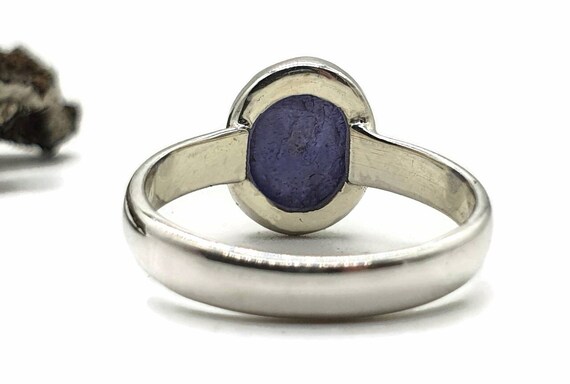 Bague En Argent Avec Une Vraie Tanzanite Naturelle - Taille 7,25 - TR18 - Pierre Violette Pâle étincelante