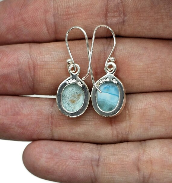 Larimar Turtle Post Stud Earrings Sterling Silver Atlantis Stone Larimar Turtle Post Stud Earrings Sterling Silver Atlantis Stone