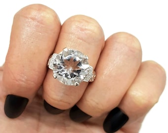 Anillos Redondos De Cristal De Plata De Ley 925 10... – Grandado