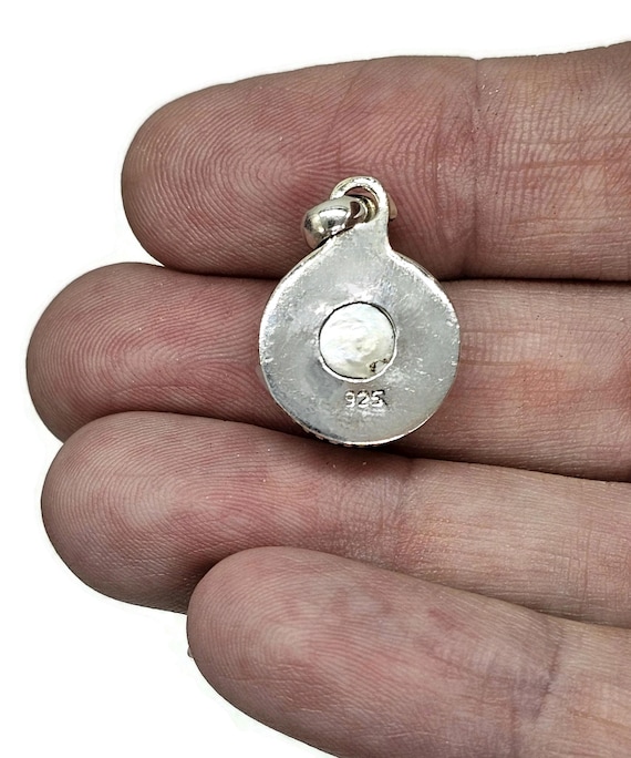 Pendentif Collier Argent 925, Perle D'eau Douce Baroque, Pierres Fluorite, Améthyste, Citrine