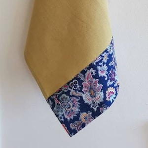 Kitchen towel, linen towel, handmade towel, saffron yellow towel, hand towel, glass towel, French towel, designer towel