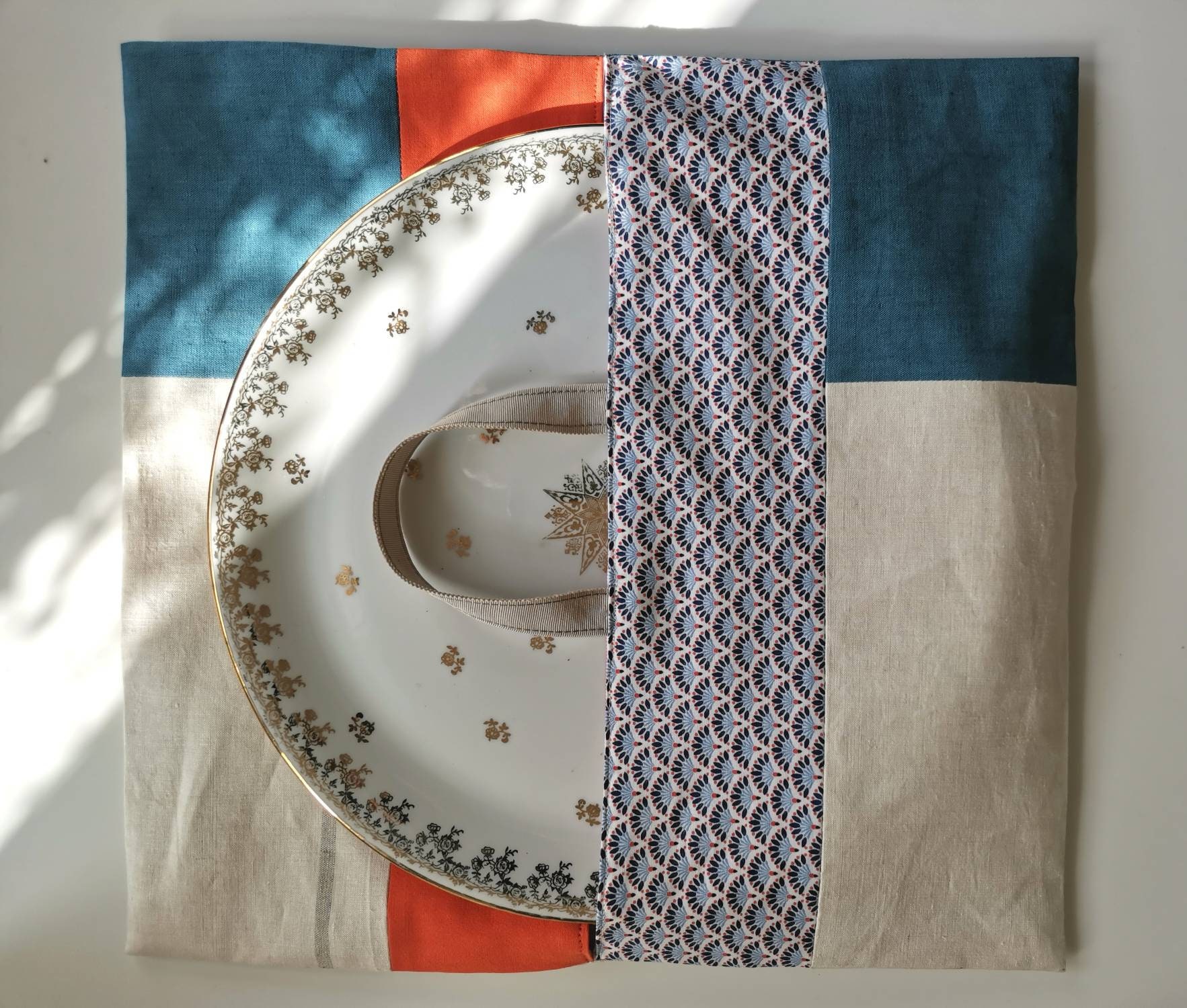 Sac de Transport Pour Tartes et Gâteaux, Sac en Lin Coton Recyclés, à Tarte