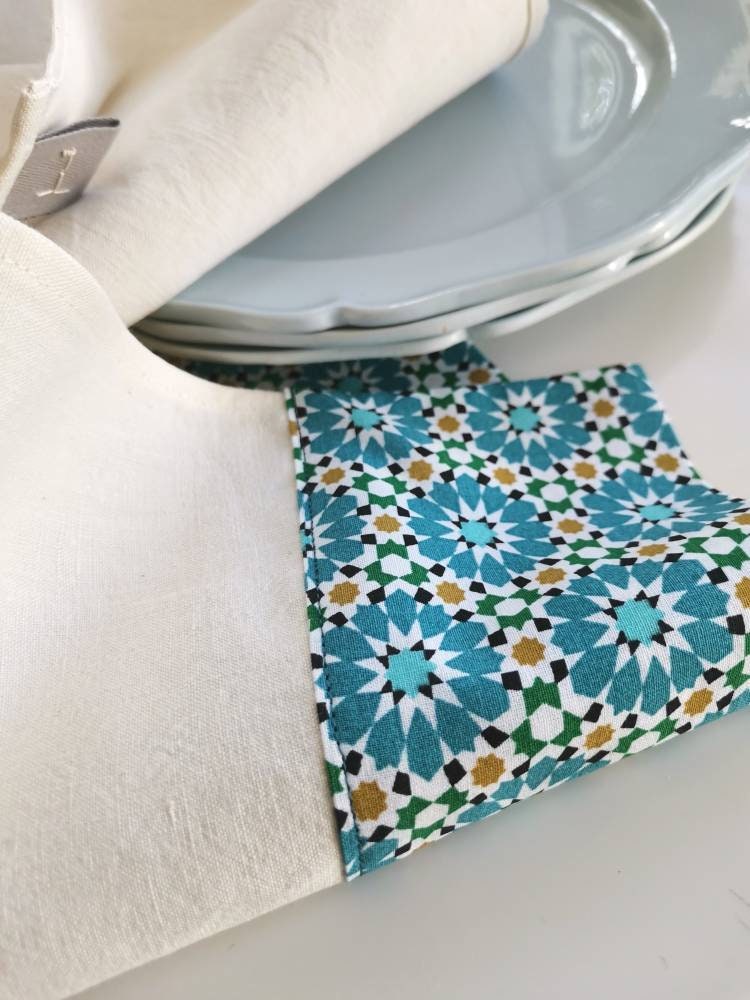 Torchon de Cuisine, Torchon Métis , Fait Main, Écrue Modern Tea Towel, French Dishcloth, Hand Towel