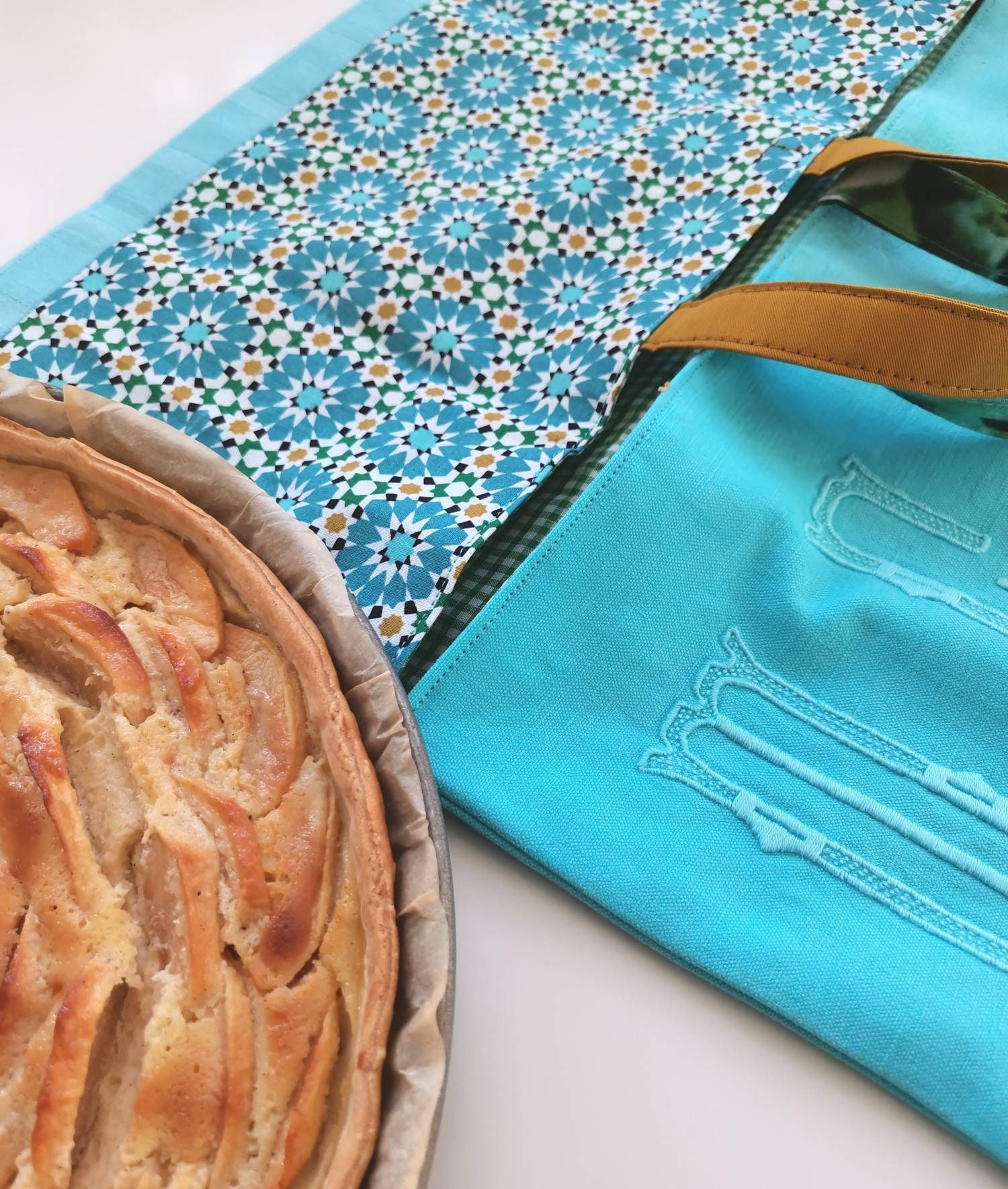 Sac de Transport Pour Tartes et Gâteaux, Sac en Lin Coton Recyclés, à Tarte