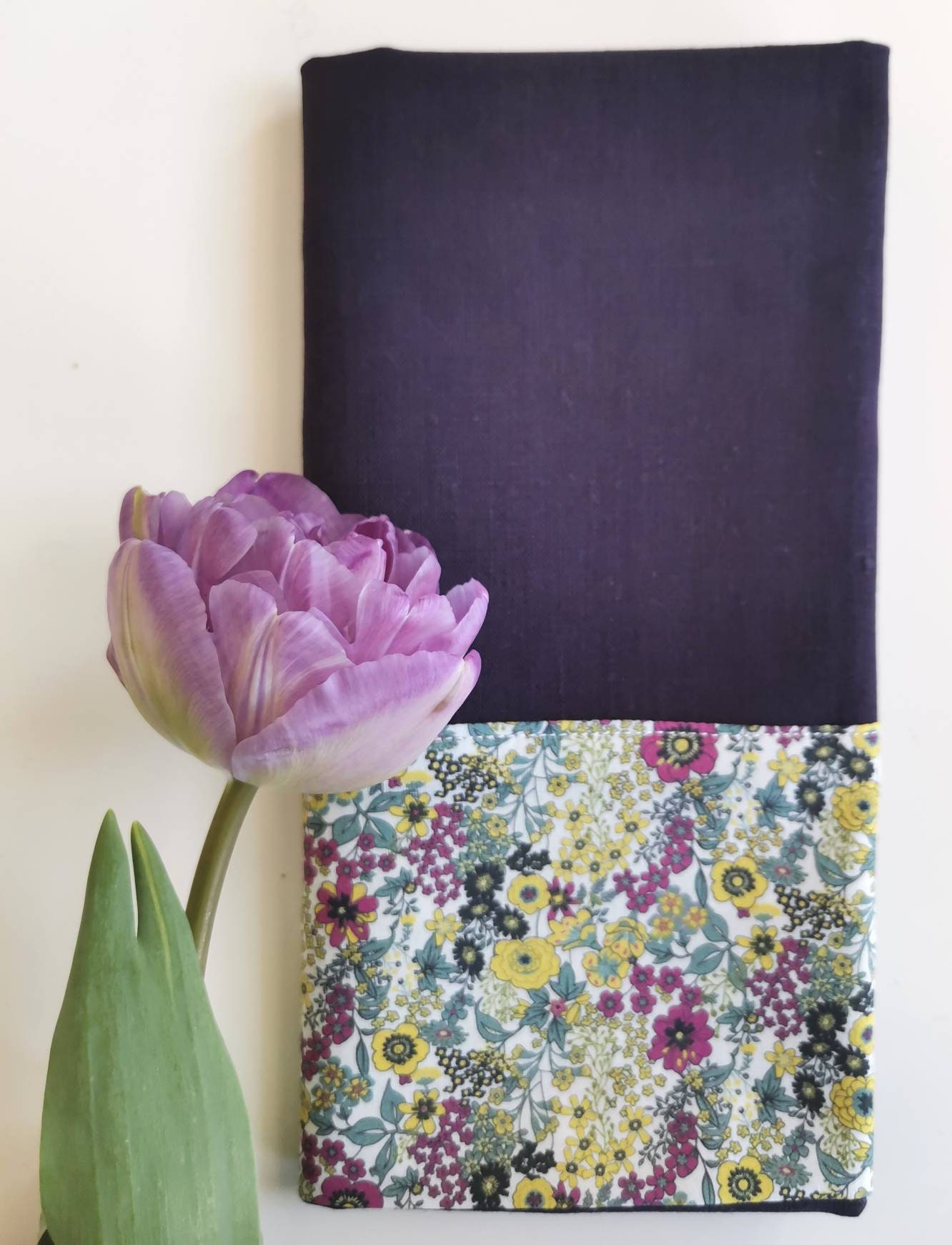 Torchon de Cuisine, Torchon Lin , Fait Main, Aubergine, Essuie French Tea Towel, Dishcloth, Hand Tea