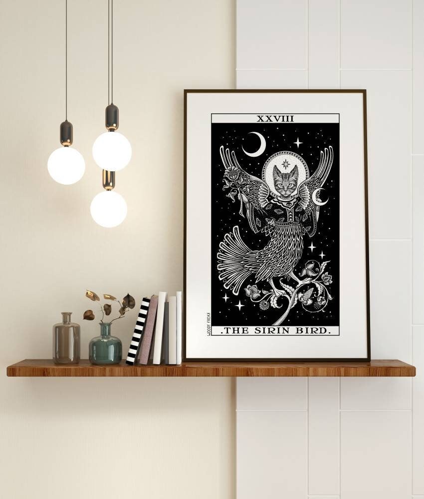Affiche de Chat Sirin A3 Dans Le Tarot