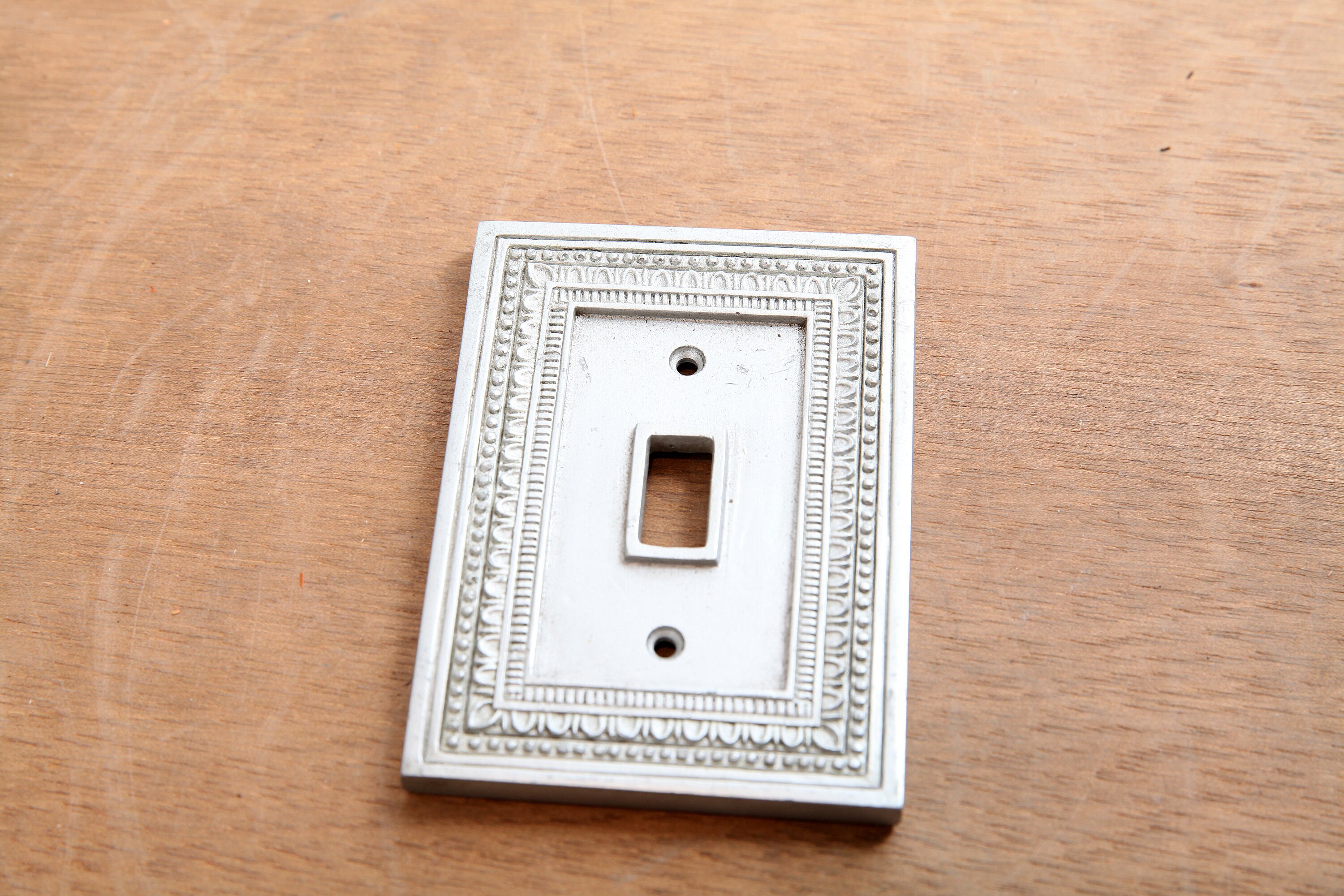 Vintage Light Switch Cover Gold and Silver Mid Century Etsy