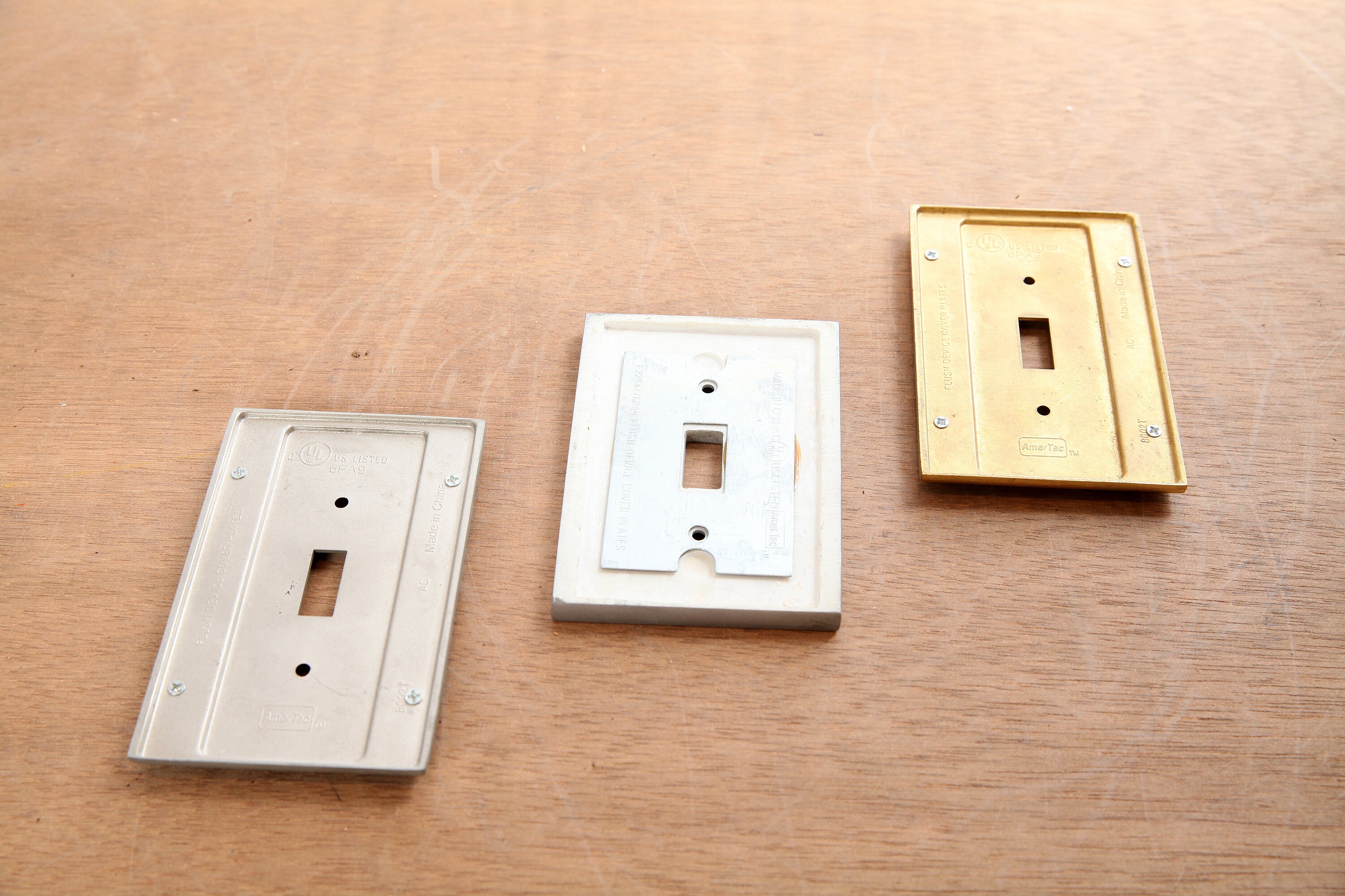 Vintage Light Switch Cover Gold and Silver Mid Century Etsy