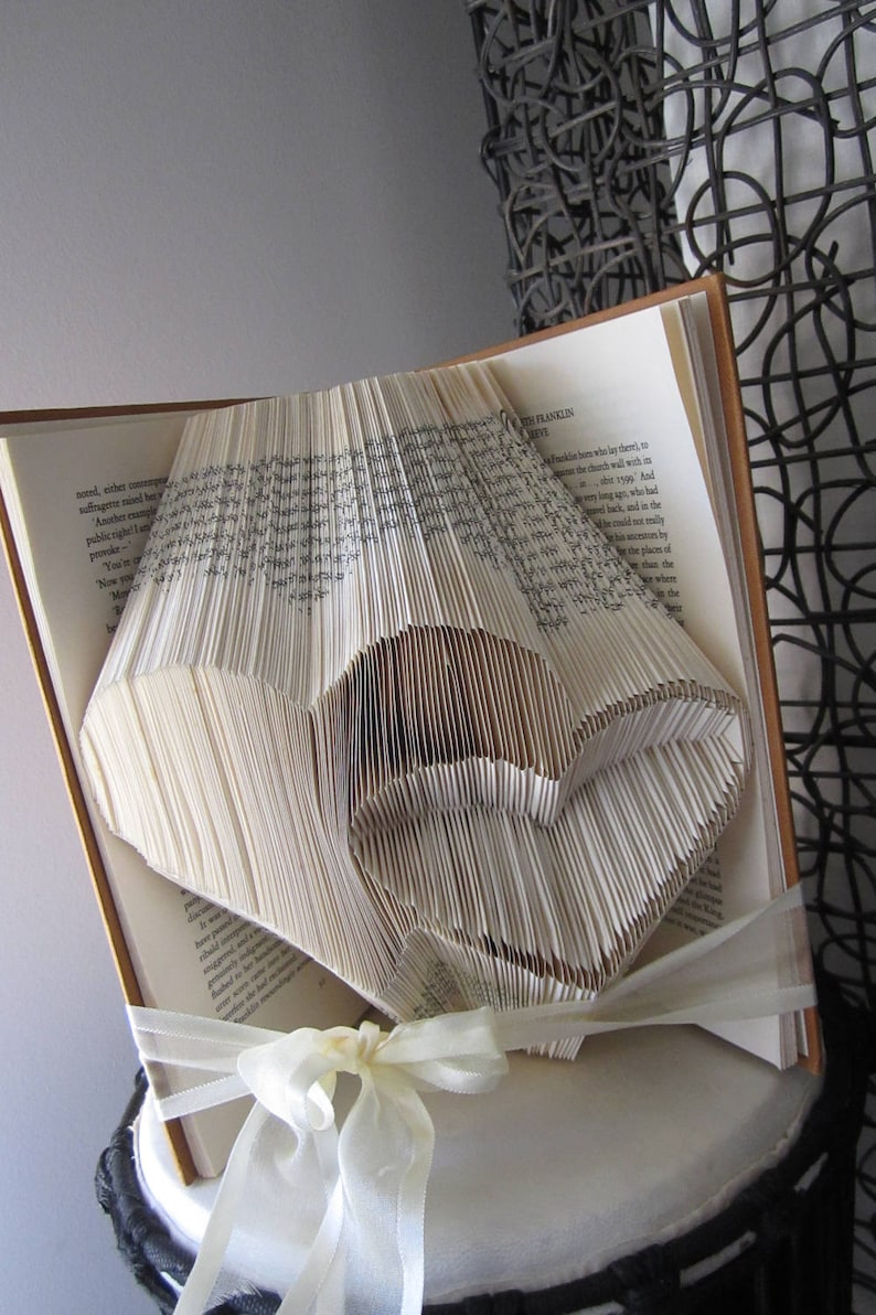 Deux coeurs Livre plié livre damour origami Etsy