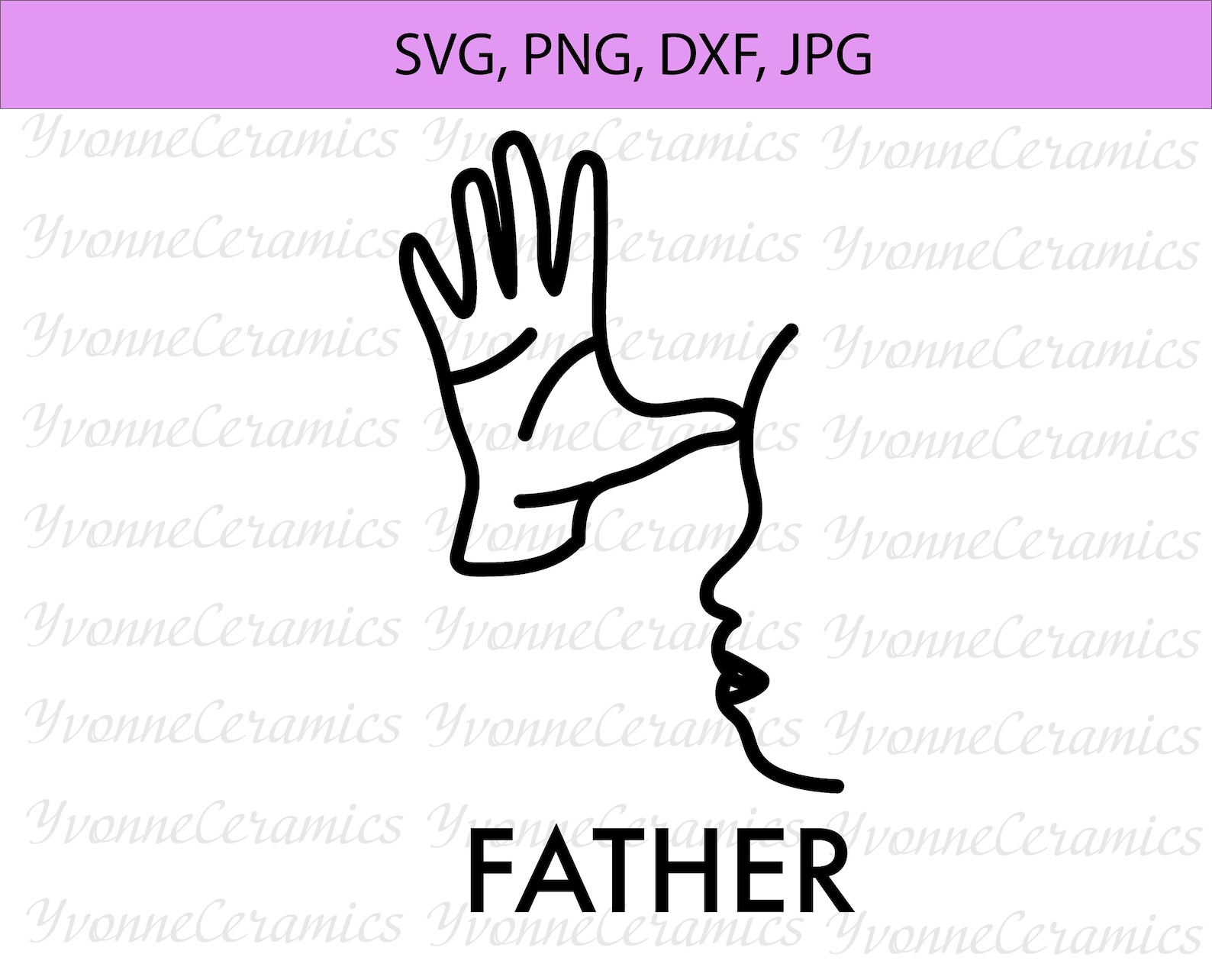 ASL FATHER Svg Jpeg Png American Sign Language Svg Dad Etsy Ireland
