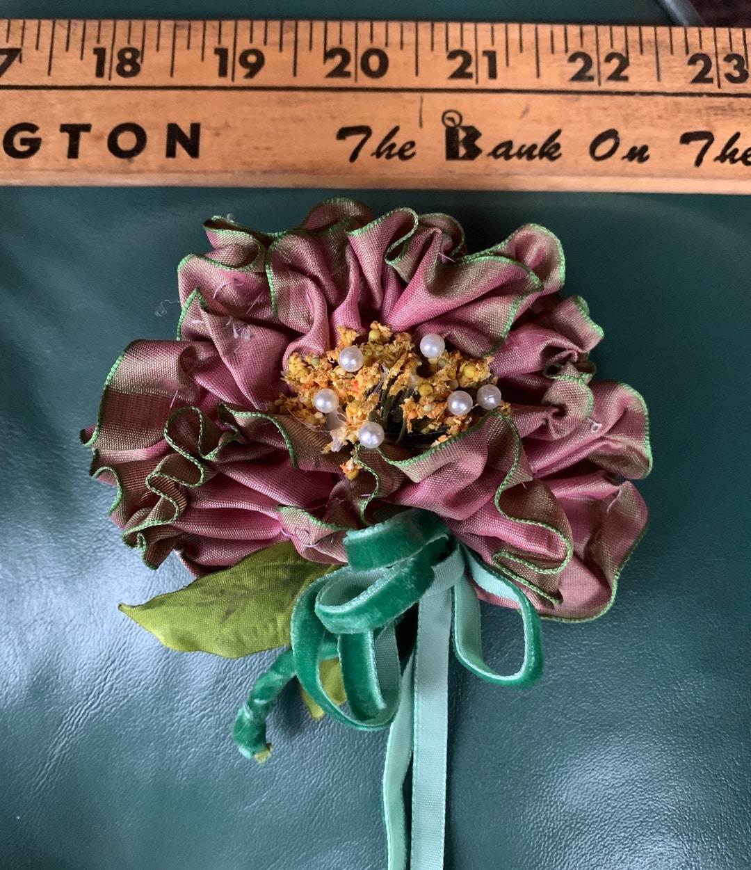 Edwardian Style Ribbon Flower Pin Brooch or Hairpiece Etsy