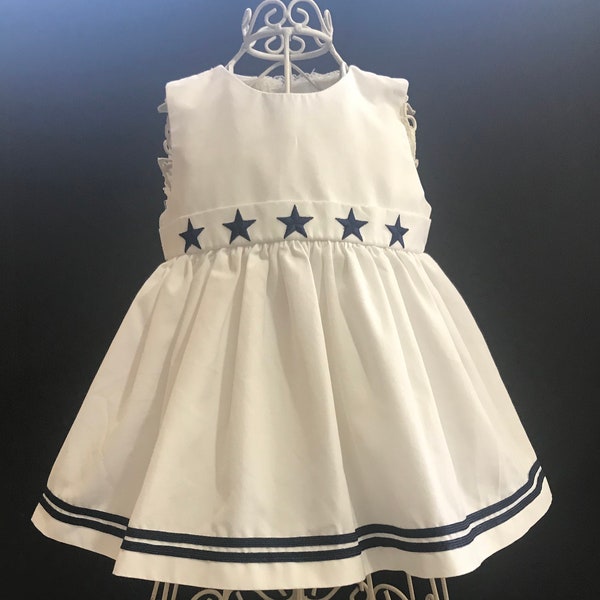 Vintage GoodLad Nautical Sailor Baby Dress/ Saucy Walker, DOLL NOT INCLUDED