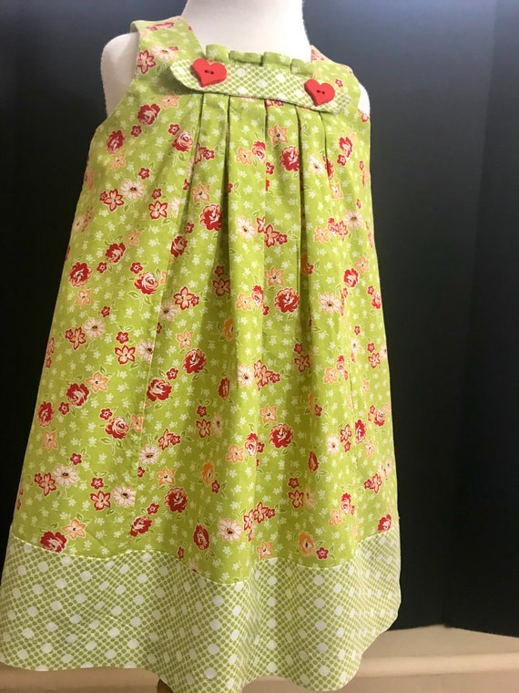 Handmade  OOAK Toddler  Floral Polka Dot “Matilda… - image 4