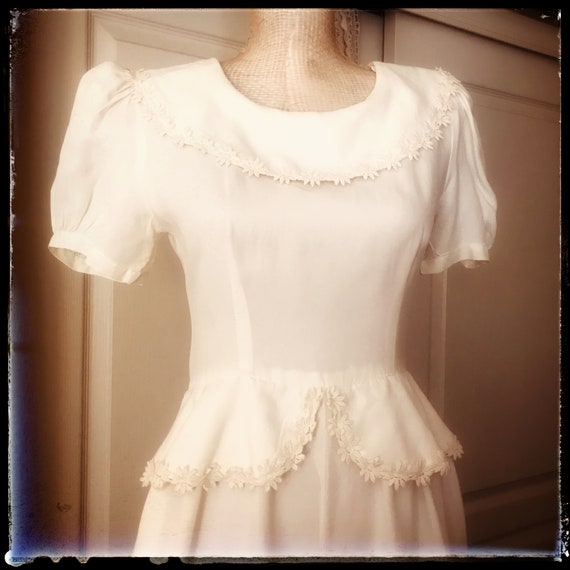 Vintage 1940 “Teentimer Originals Peplum Dress