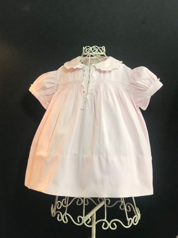 Vintage 1940/50 Smocked “ Babette” Dress 6-9 mos - image 4